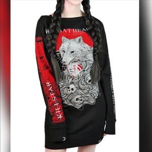 Killstar wild at heart over sized sweatshirt